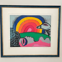 Colorful Corneille litho, signed and dated ’95, EA 17/25
