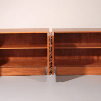 Zwei moderne Sideboards im brutalistischen Stil aus Massivholz
