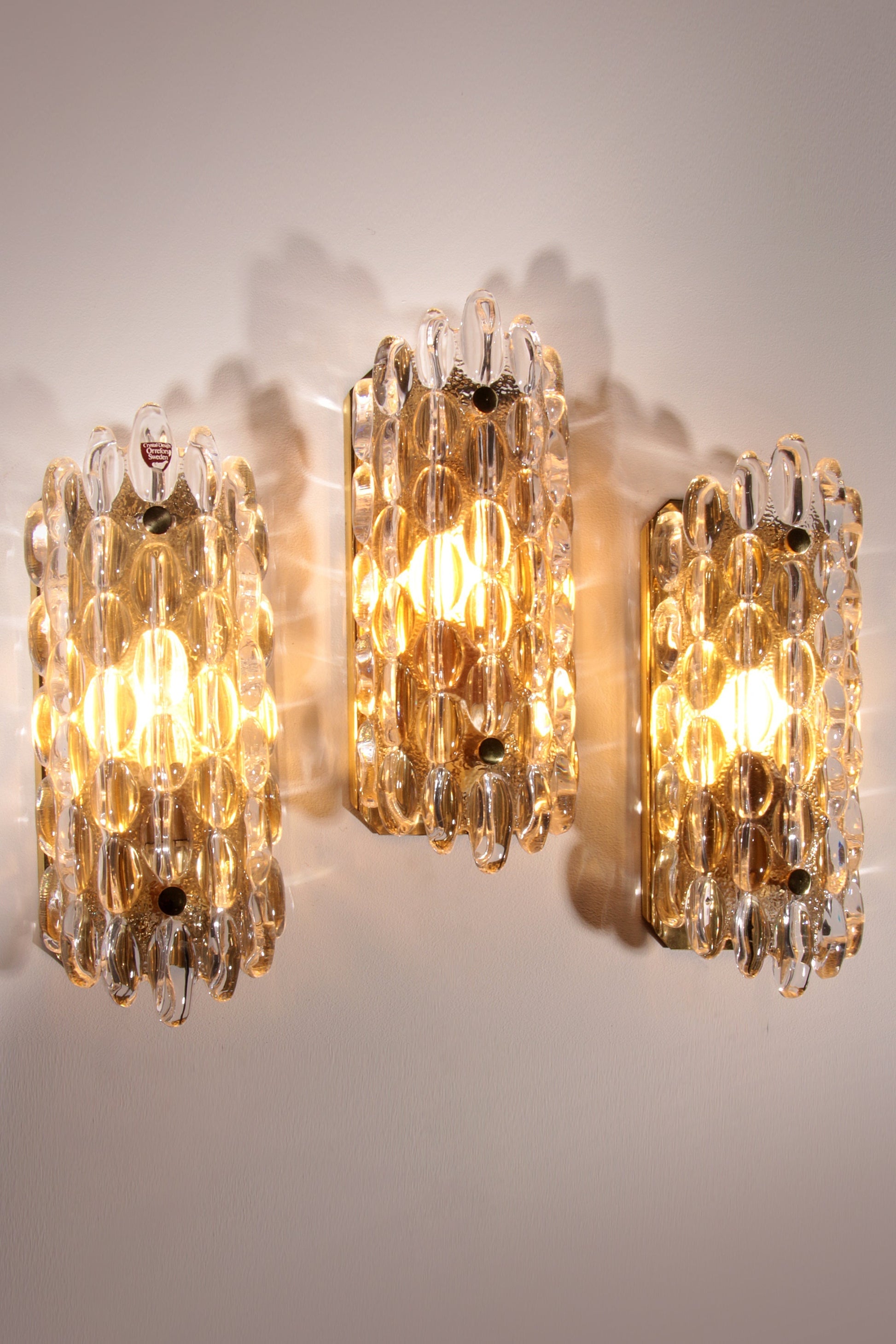 Crystal Waterdrop Sconces by Carl Fagerlund for Orrefors - Collectors - Net.Work
