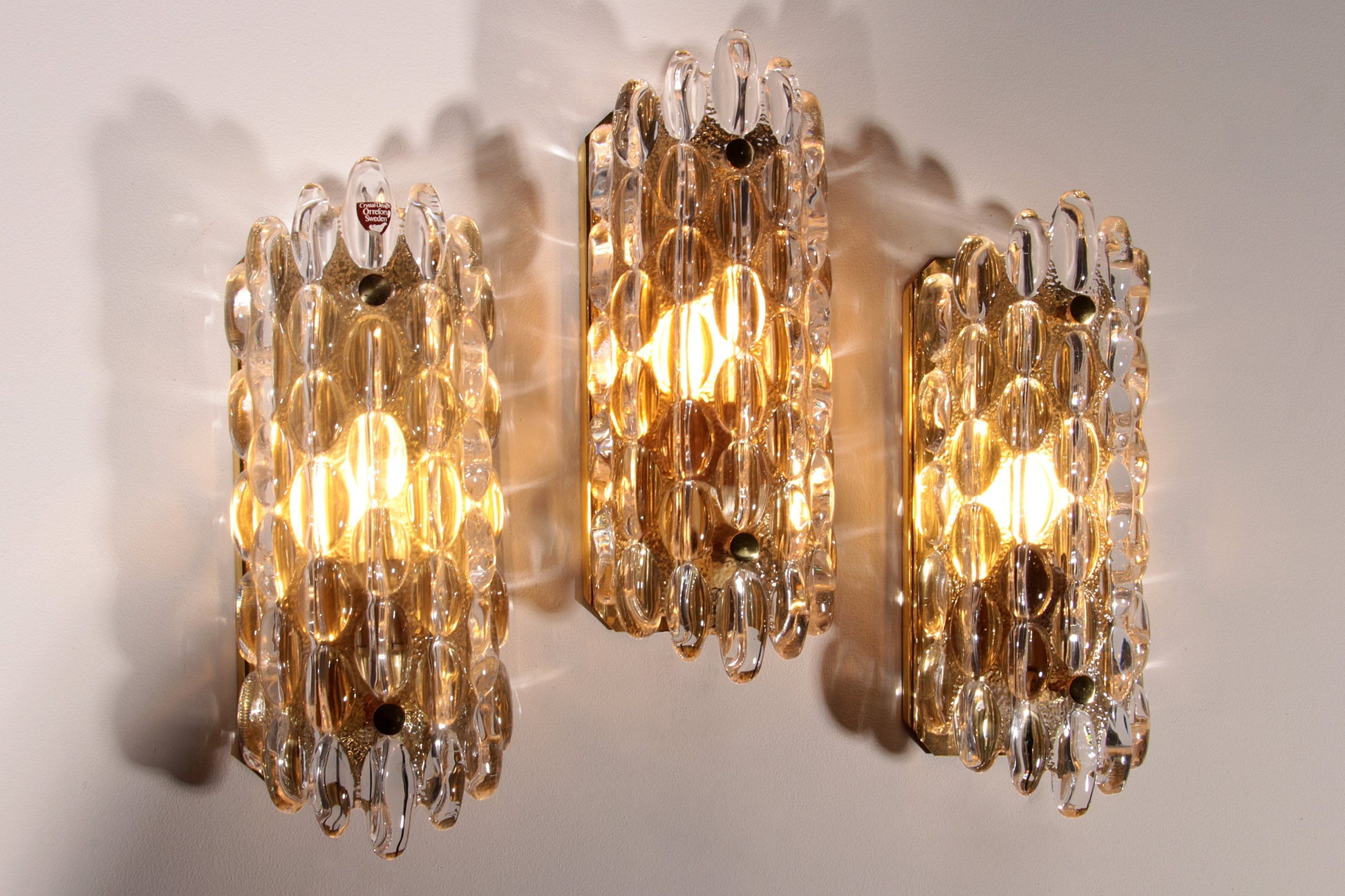 Crystal Waterdrop Sconces by Carl Fagerlund for Orrefors - Collectors - Net.Work