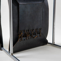 Dining Chair in Black Leather by Mart Visser for 'T Spectrum 1960's