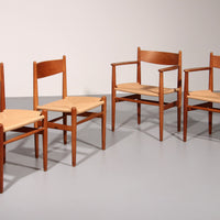 Esszimmerstühle von Hans Wegner für Carl Hansen &amp; Søn, Dänemark 2 CH37 und 2 CH36