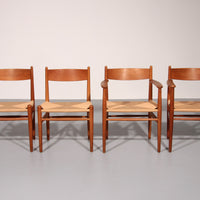 Esszimmerstühle von Hans Wegner für Carl Hansen &amp; Søn, Dänemark 2 CH37 und 2 CH36