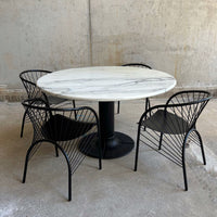 Esstisch von Thonet, Metall und Marmor, Deutschland, 1970er Jahre