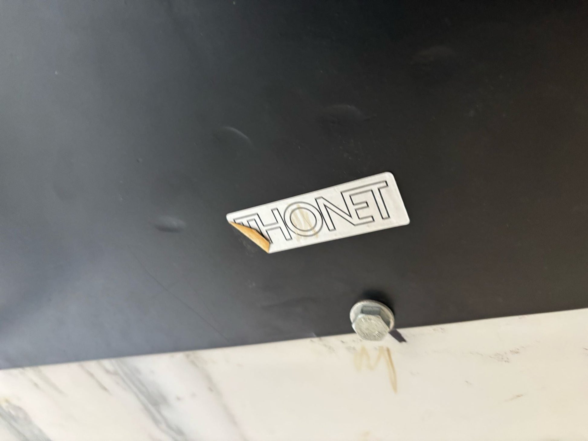 Dining table by Thonet, metal and marble, Germany, 1970s - COLLECTORS RDAM