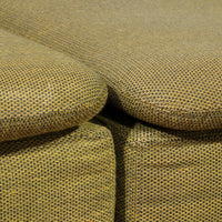 9-teiliges modulares Durlet-Sofa aus luxuriösem grünem De-Ploeg-Stoff, 1970