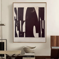 Eclectric Electric 01 — Abstract acrylic collage on canvas with list (with frame)