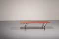 Elegant Italian Mid - Century Bench in Wood and Black Metal, 1960s, Ico Parisi Style - Collectors - Net.Work