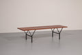 Elegant Italian Mid - Century Bench in Wood and Black Metal, 1960s, Ico Parisi Style - Collectors - Net.Work