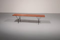 Elegant Italian Mid - Century Bench in Wood and Black Metal, 1960s, Ico Parisi Style - Collectors - Net.Work