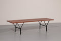 Elegant Italian Mid - Century Bench in Wood and Black Metal, 1960s, Ico Parisi Style - Collectors - Net.Work