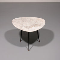 Eleganter Beistelltisch aus Marmor und Messing – Schicker kleiner Couchtisch oder Beistelltisch