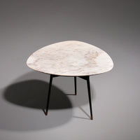 Eleganter Beistelltisch aus Marmor und Messing – Schicker kleiner Couchtisch oder Beistelltisch