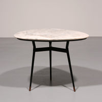 Eleganter Beistelltisch aus Marmor und Messing – Schicker kleiner Couchtisch oder Beistelltisch