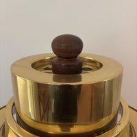 Scandinavian design floorlamp, oak base,aluminium shade – Norlett Elit, Sweden, 1970s