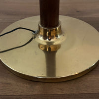Scandinavian design floorlamp, oak base,aluminium shade – Norlett Elit, Sweden, 1970s