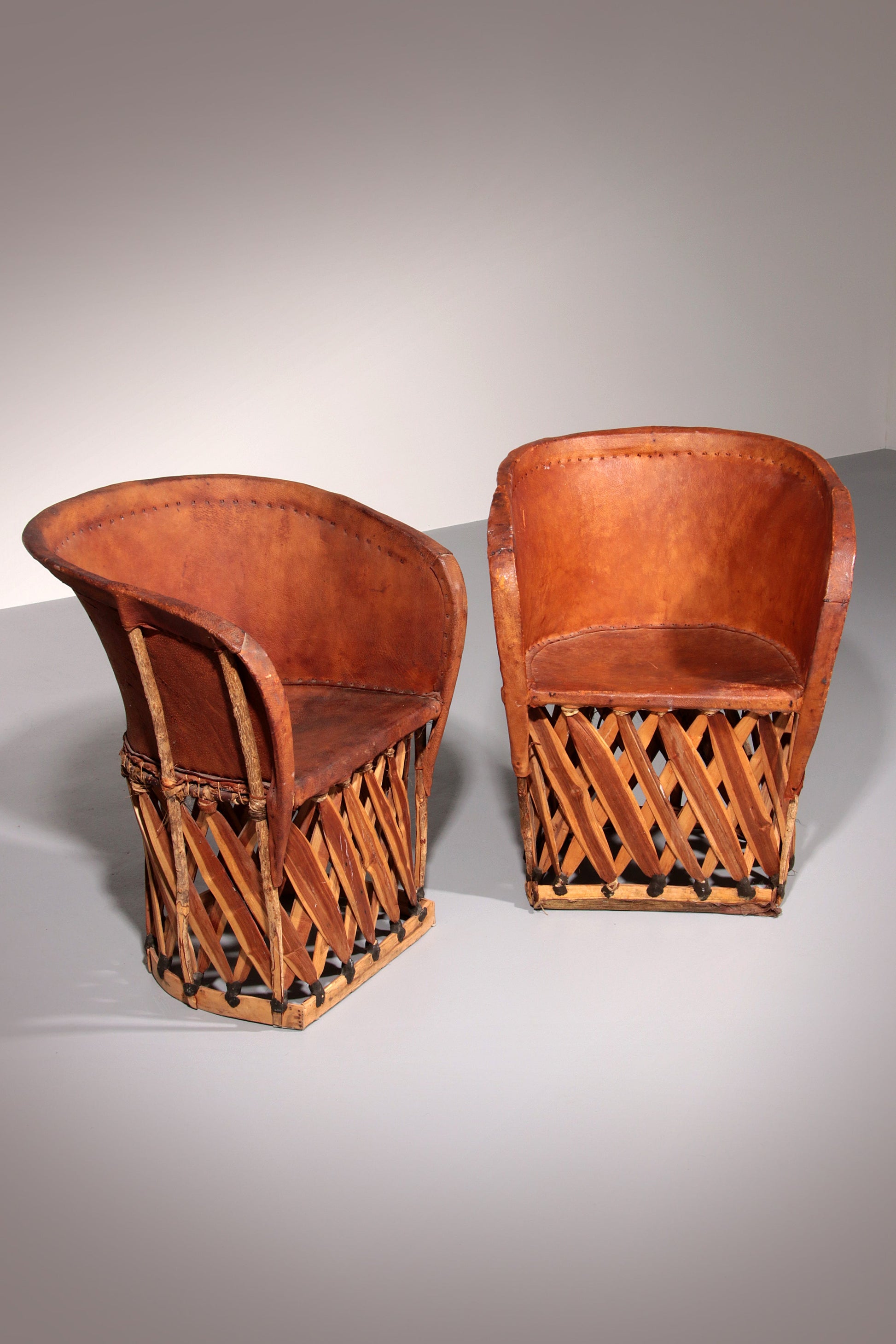 Folk Art Equipale Ostrich Chair Leather Mexico 1970s - Collectors - Net.Work