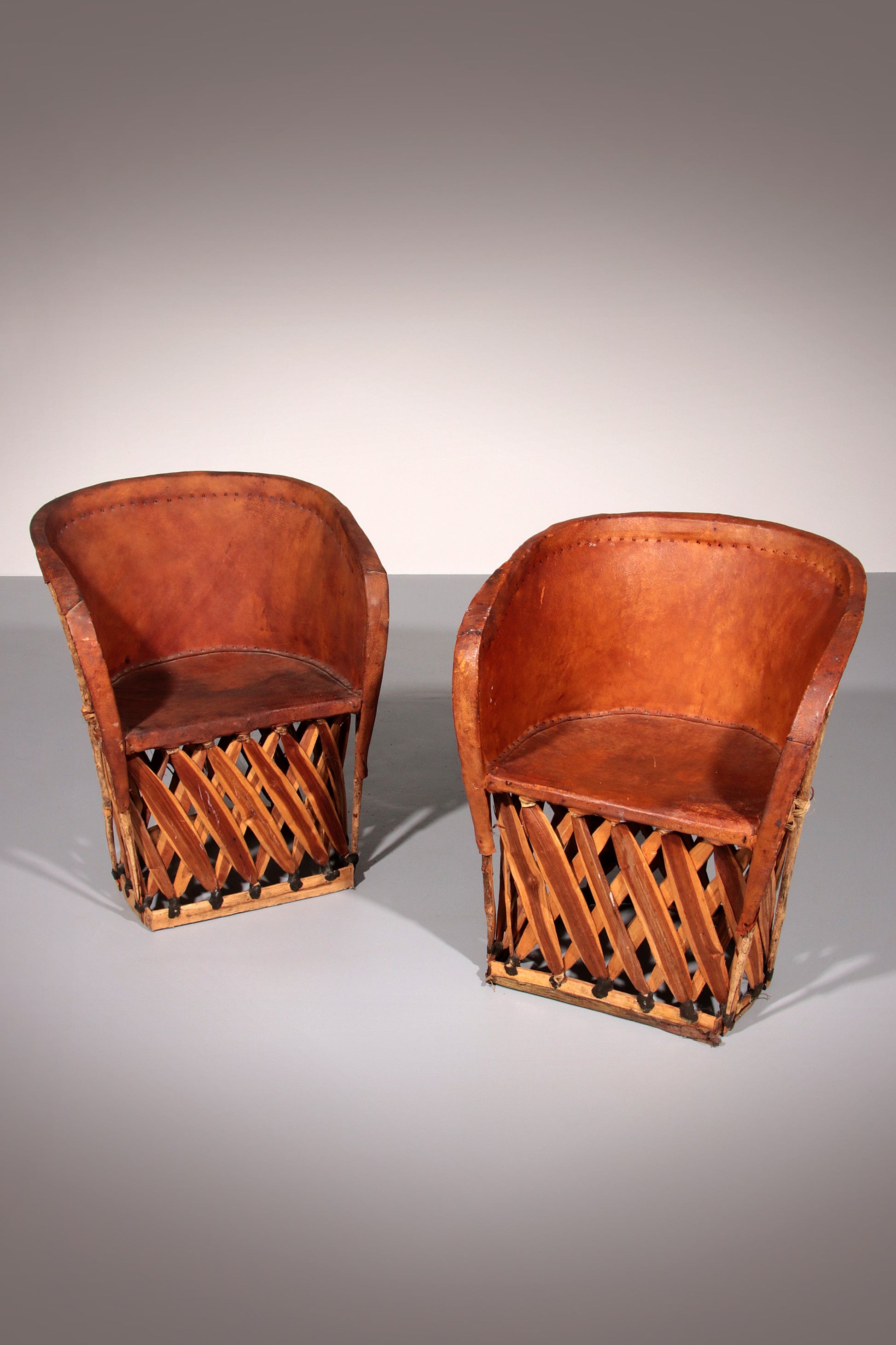 Folk Art Equipale Ostrich Chair Leather Mexico 1970s - Collectors - Net.Work