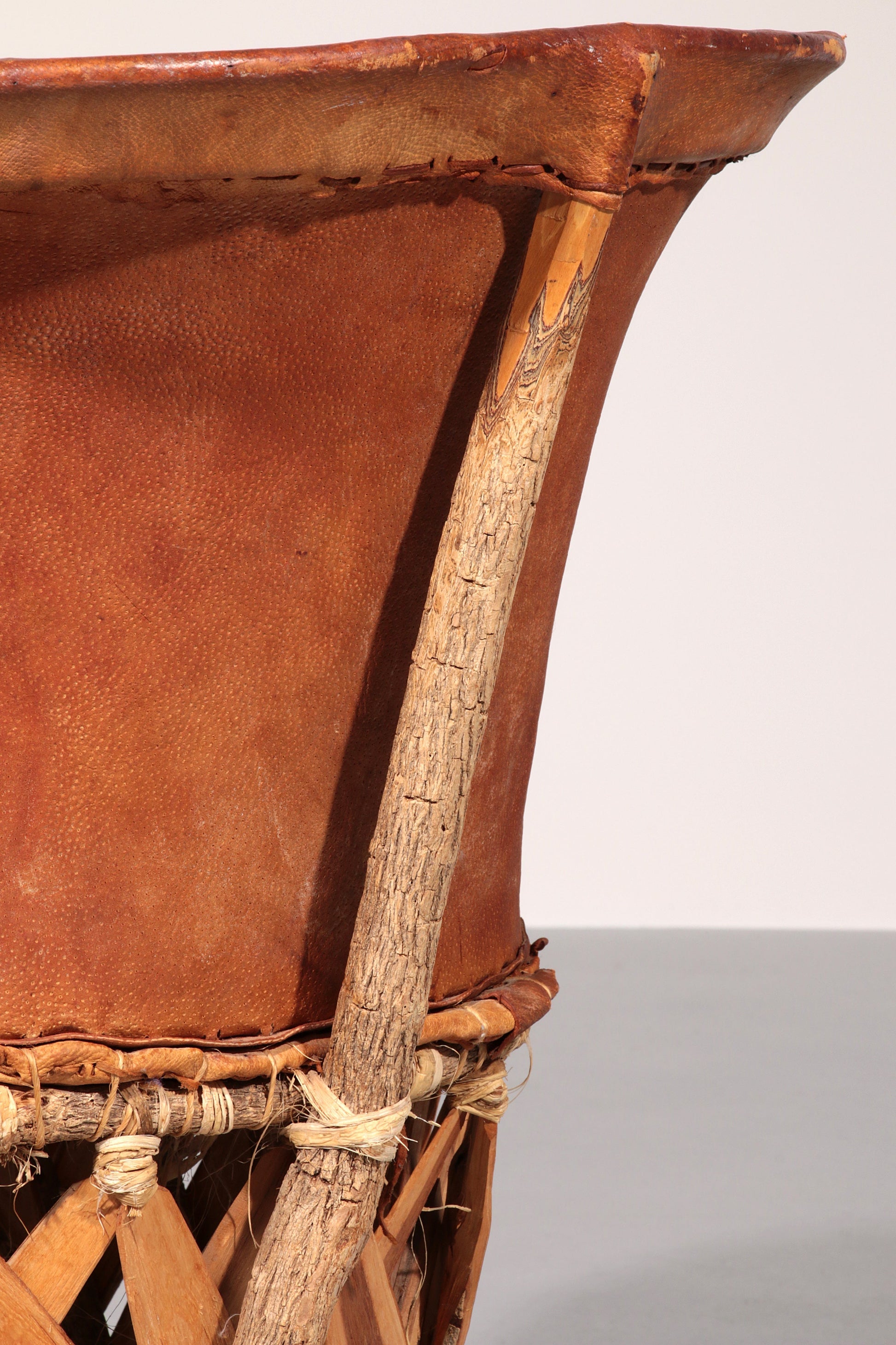 Folk Art Equipale Ostrich Chair Leather Mexico 1970s - Collectors - Net.Work