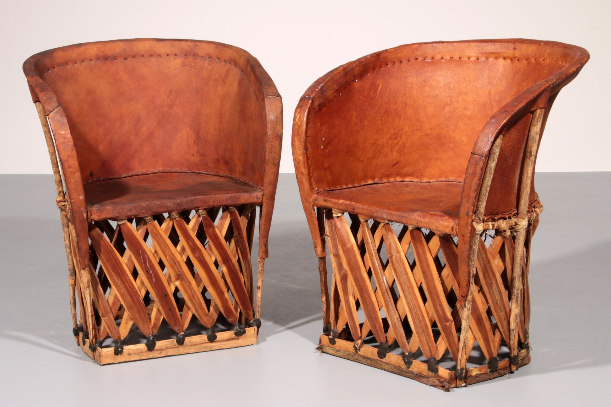 Folk Art Equipale Ostrich Chair Leather Mexico 1970s - Collectors - Net.Work