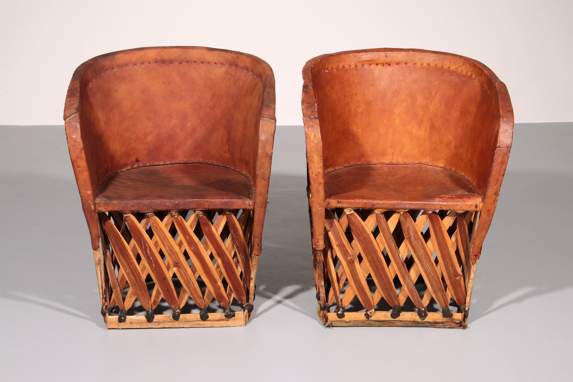 Folk Art Equipale Ostrich Chair Leather Mexico 1970s - Collectors - Net.Work