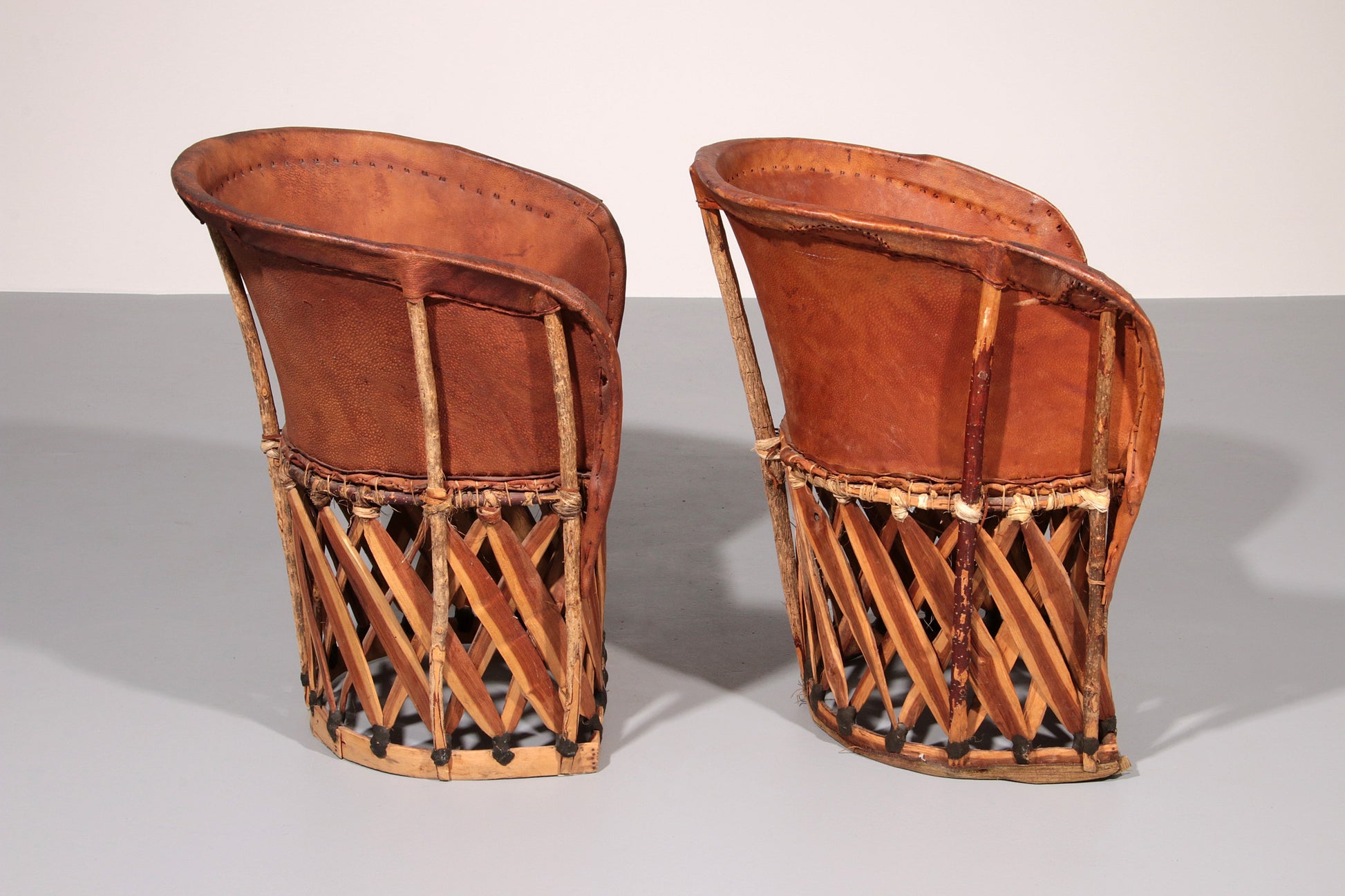 Folk Art Equipale Ostrich Chair Leather Mexico 1970s - Collectors - Net.Work