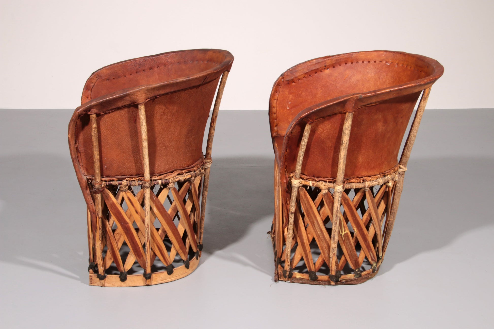 Folk Art Equipale Ostrich Chair Leather Mexico 1970s - Collectors - Net.Work