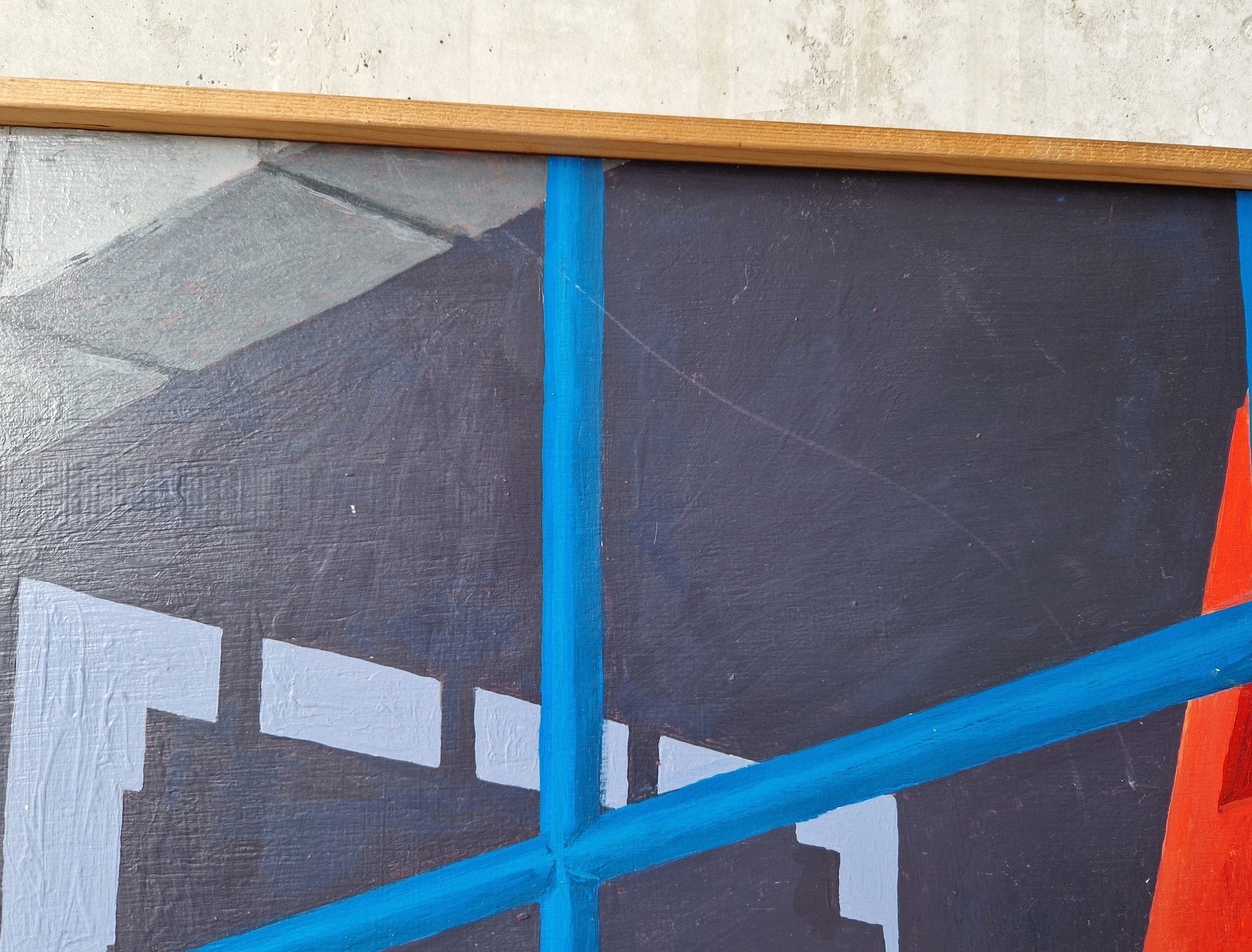 Framed Futuristic Painting on Board, Nbrovsky 1989 - Collectors - Net.Work