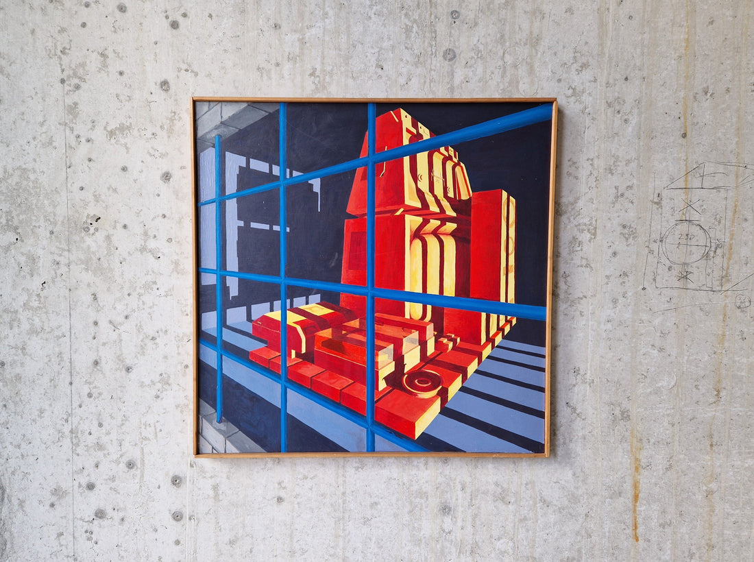 Framed Futuristic Painting on Board, Nbrovsky 1989 - Collectors - Net.Work