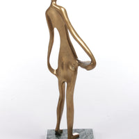 Franze Hagenauer Style Art Deco Statue of African woman on marble base, 1970s