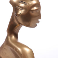 Franze Hagenauer Style Art Deco Statue of African woman on marble base, 1970s