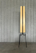 French steel and raffia floor lamp - COLLECTORS RDAM