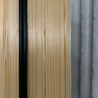 Französische Stehlampe aus Stahl und Bast