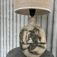 French Ceramic Table Lamp, 1970s