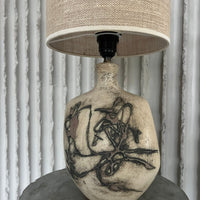 French Ceramic Table Lamp, 1970s