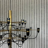 Gino Sarfatti for Flos Brass Chandelier