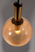Glashütte Limburg Hanging Lamp Amber Glass, 1960s - Collectors - Net.Work