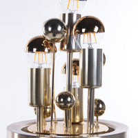 Gold "Sputnik" Floor Lamp by Doria Leuchten, Germany, 1970s