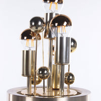 Gold "Sputnik" Floor Lamp by Doria Leuchten, Germany, 1970s