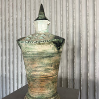 Handcrafted XXL (40-80cm) ceramic sculptural chess set by Maria Kenarova