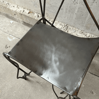 Handmade sculptural metal chair 1980s