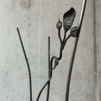 Handmade sculptural metal chair 1980s