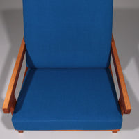 Hans J Wegner GE421 Getama Eichen-Relaxsessel mit verstellbarer Rückenlehne