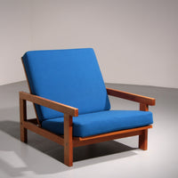 Hans J Wegner GE421 Getama Eichen-Relaxsessel mit verstellbarer Rückenlehne