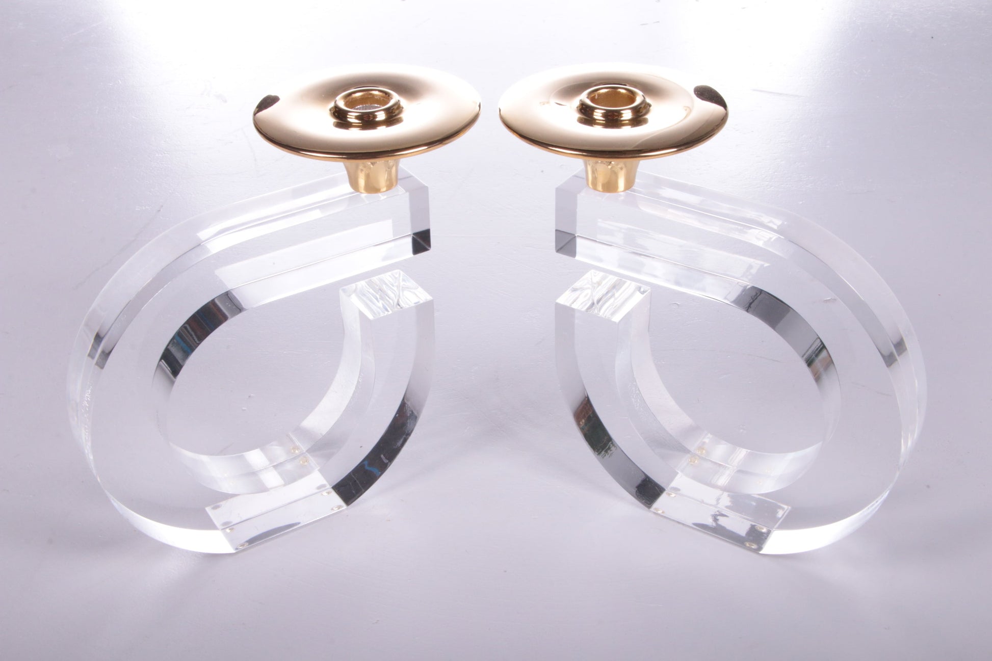 Hollywood Regency Set of Plexiglas Candlesticks, 1970 - Collectors - Net.Work