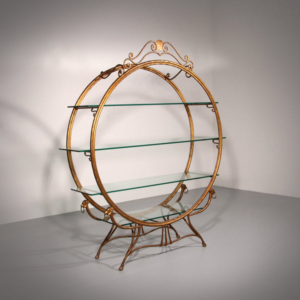 Hollywood Regency Wall Unit or roomdivider from Carlton Hotel Copehagen 1950
