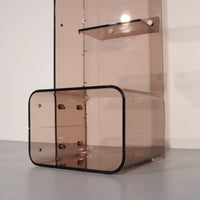Ikonisches Plexiglas-Bücherregal von Michel Dumas – Französisches Weltraum-Design der 1970er Jahre