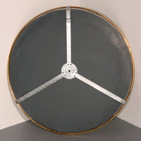 Italian 1960s Solid Brass Wall Mirror with Original Patina – Milan Nightlife Provenance