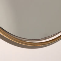 Italian 1960s Solid Brass Wall Mirror with Original Patina – Milan Nightlife Provenance
