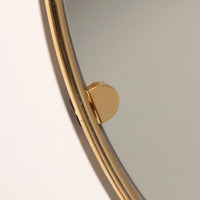 Italian 1960s Solid Brass Wall Mirror with Original Patina – Milan Nightlife Provenance